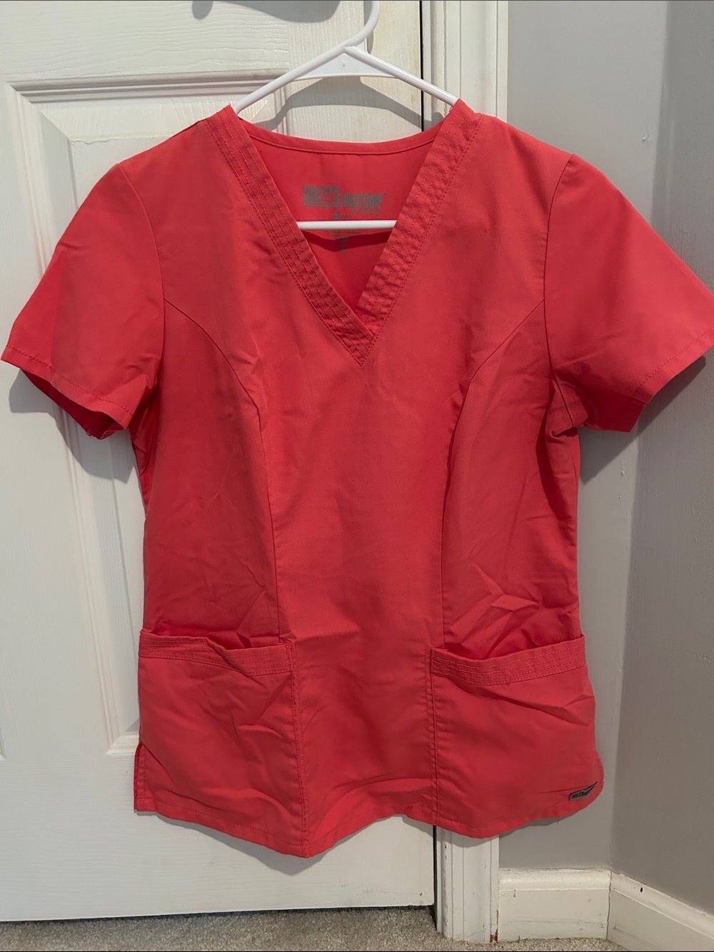 Grey's Anatomy Coral V-Neck Scrub Top